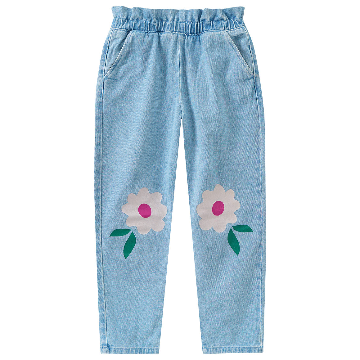 Mädchen Jeans mit Paperbag-Bund