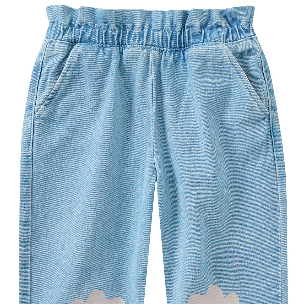 Mädchen Jeans mit Paperbag-Bund