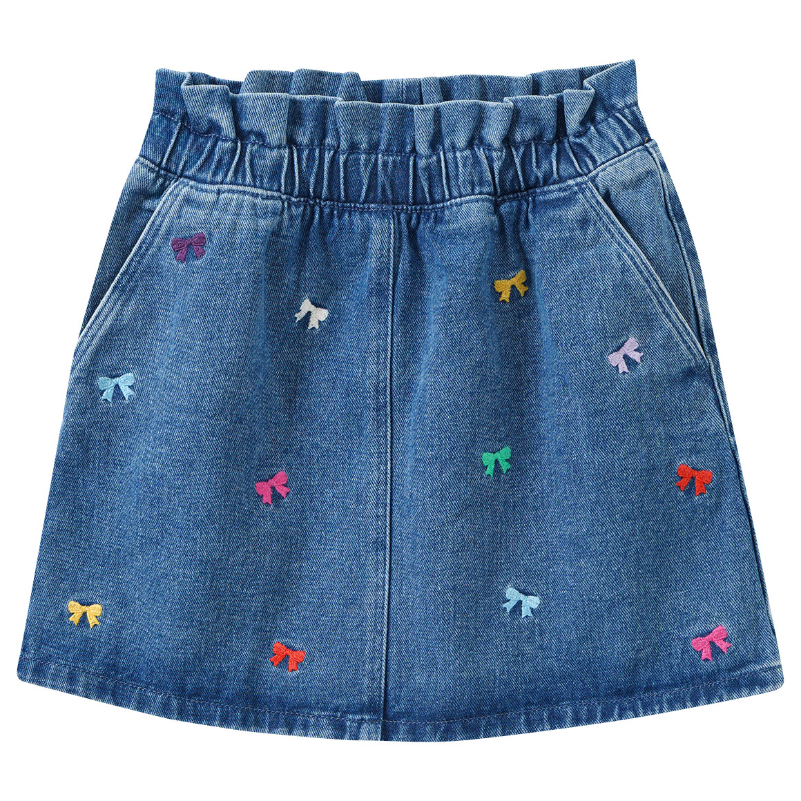 Mädchen Jeansrock mit Stickerei