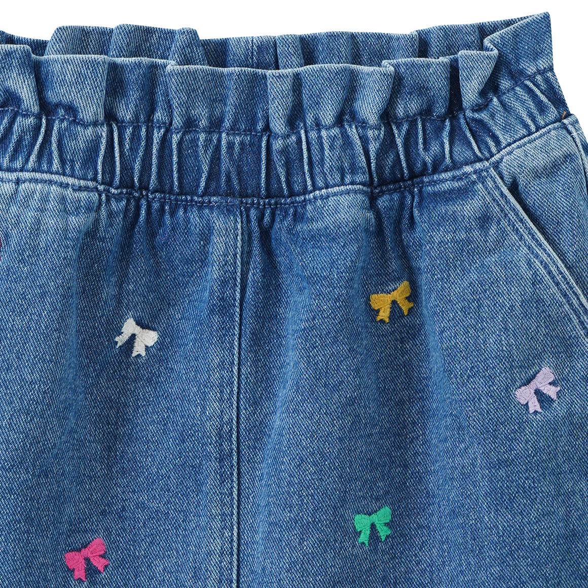 Mädchen Jeansrock mit Stickerei