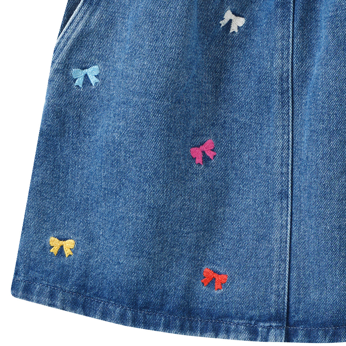 Mädchen Jeansrock mit Stickerei