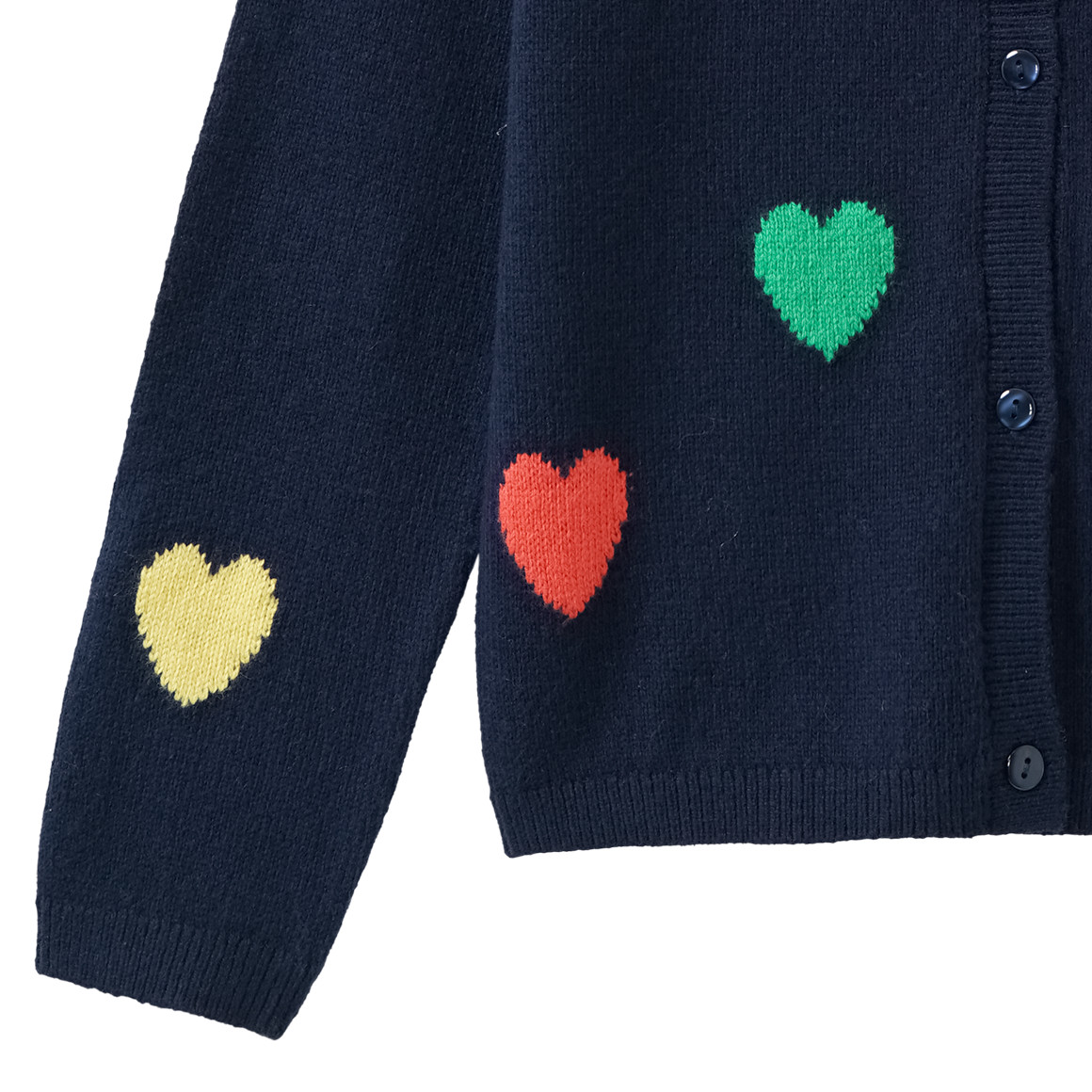 Meisjes vest met hart all-over