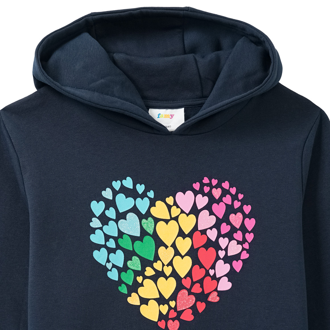 Meisjes sweatjurk met hartjesprint