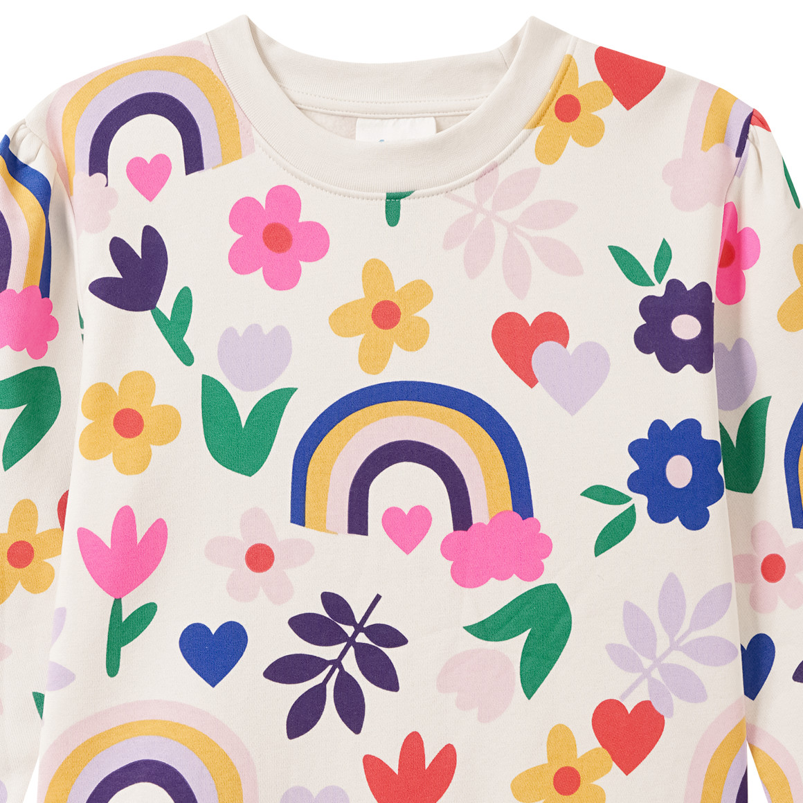 Mädchen Sweatkleid mit Allover-Print