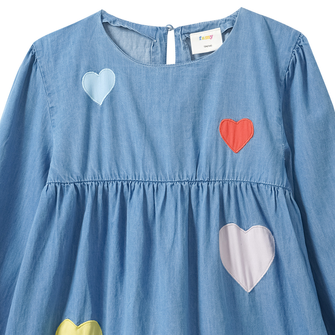 Mädchen Kleid im Denim-Look