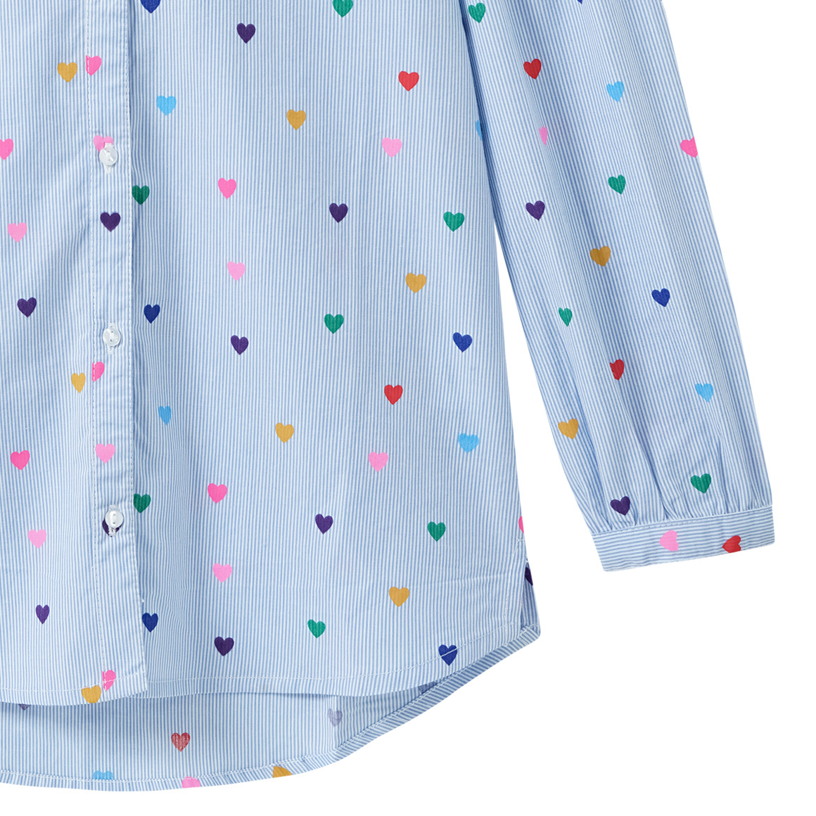 Meisjes shirt blouse met hart all-over