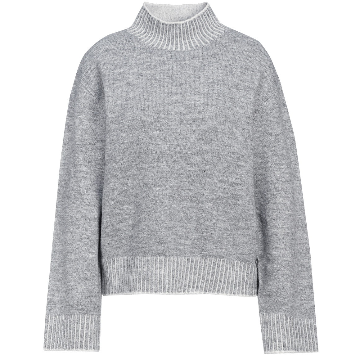 Dames gebreide trui met opstaande kraag