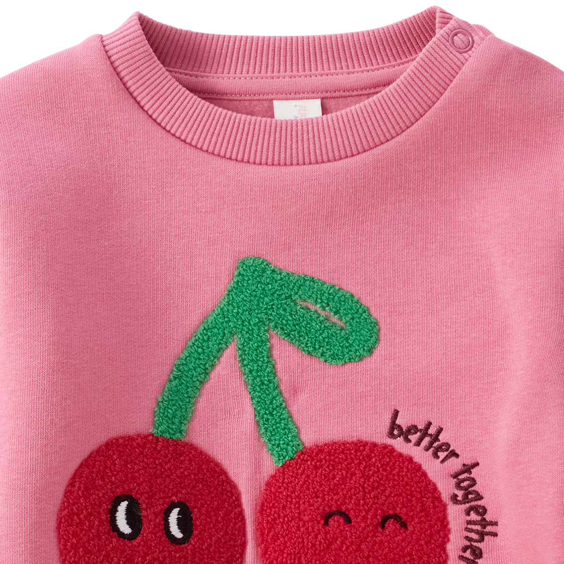 Baby Sweatshirt mit Kirsch-Applikation