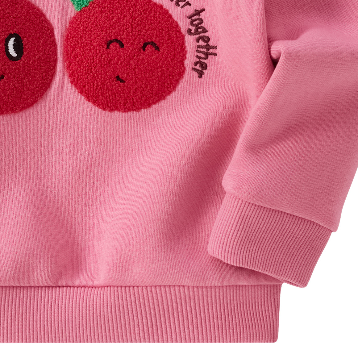 Baby Sweatshirt mit Kirsch-Applikation