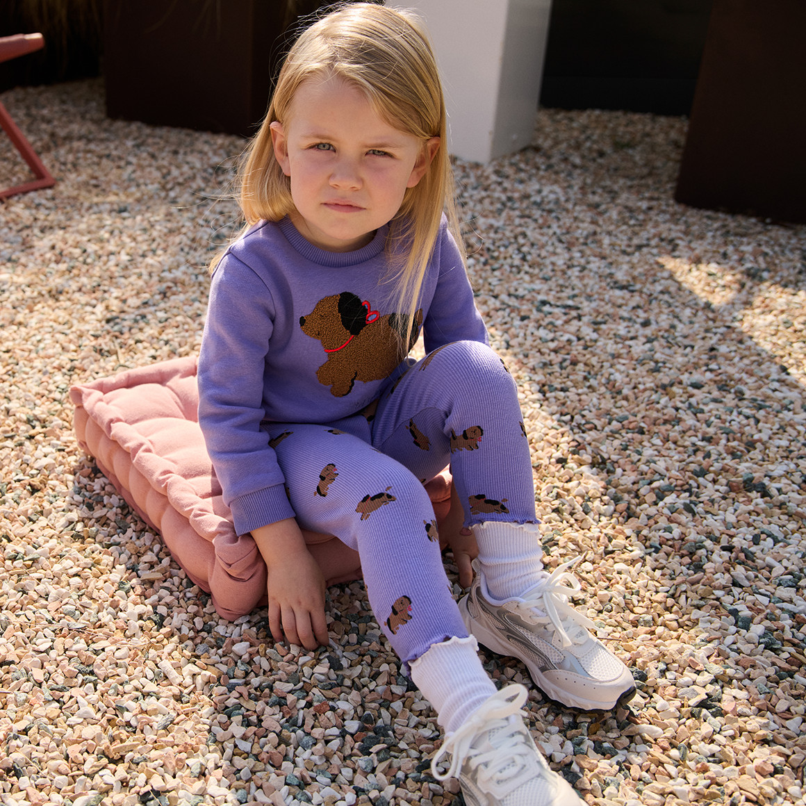 Baby sweatshirt met honden applicatie