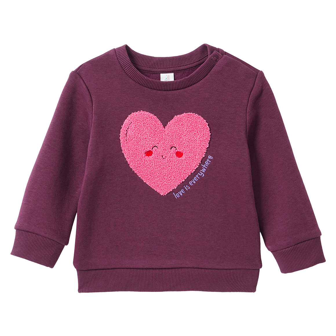 Baby Sweatshirt mit Herz-Applikation