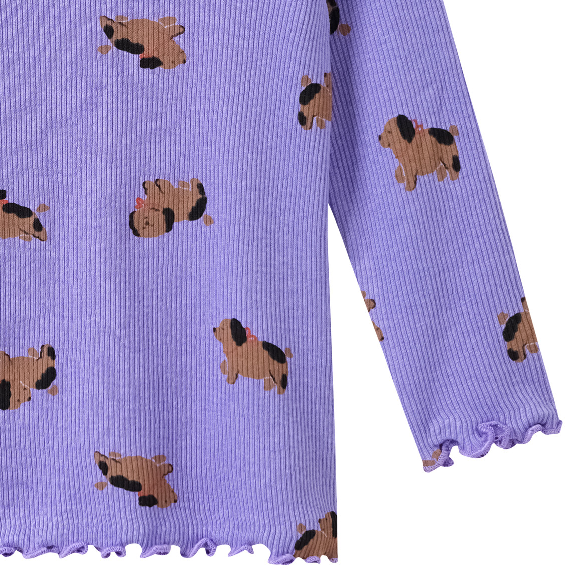 Baby shirt met lange mouwen en hond all-over