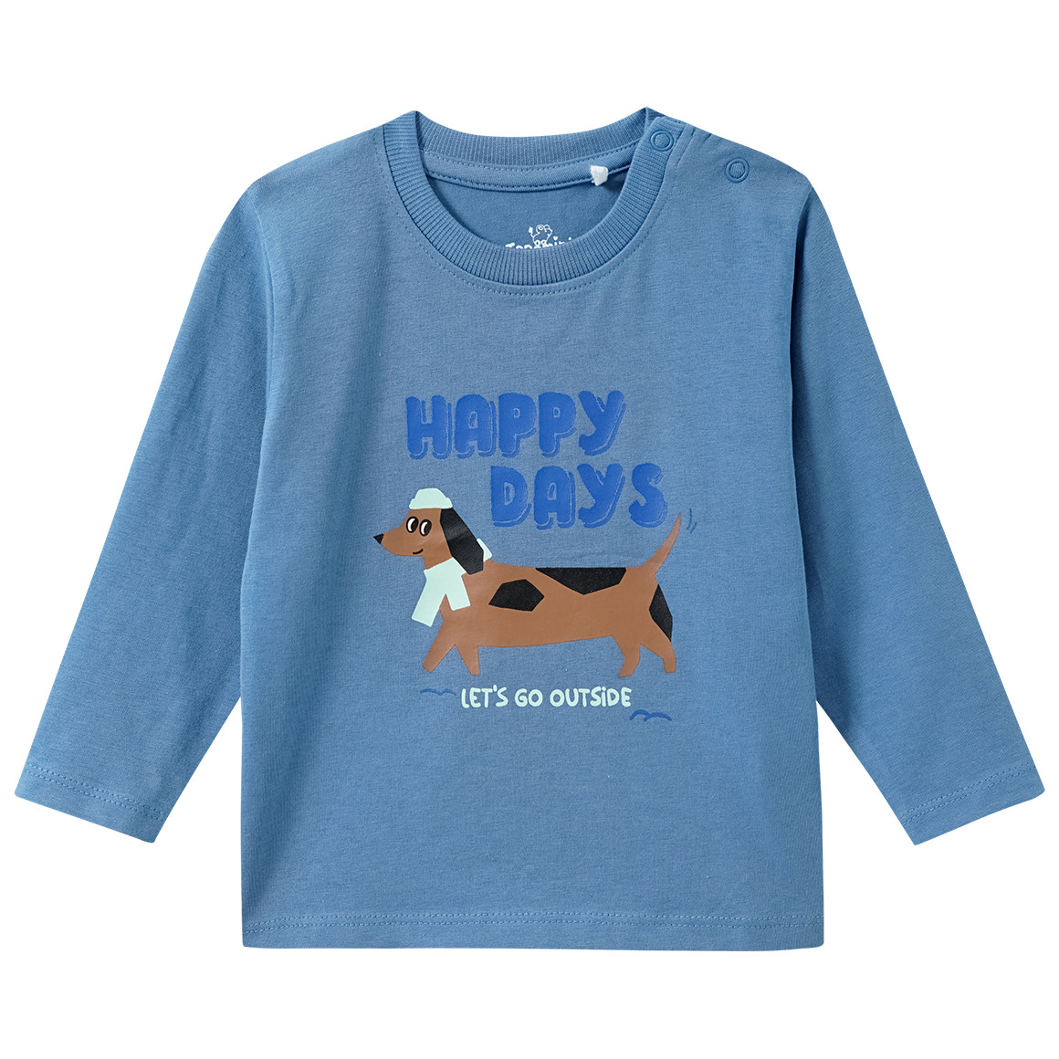 Baby Langarmshirt mit Dackel-Print