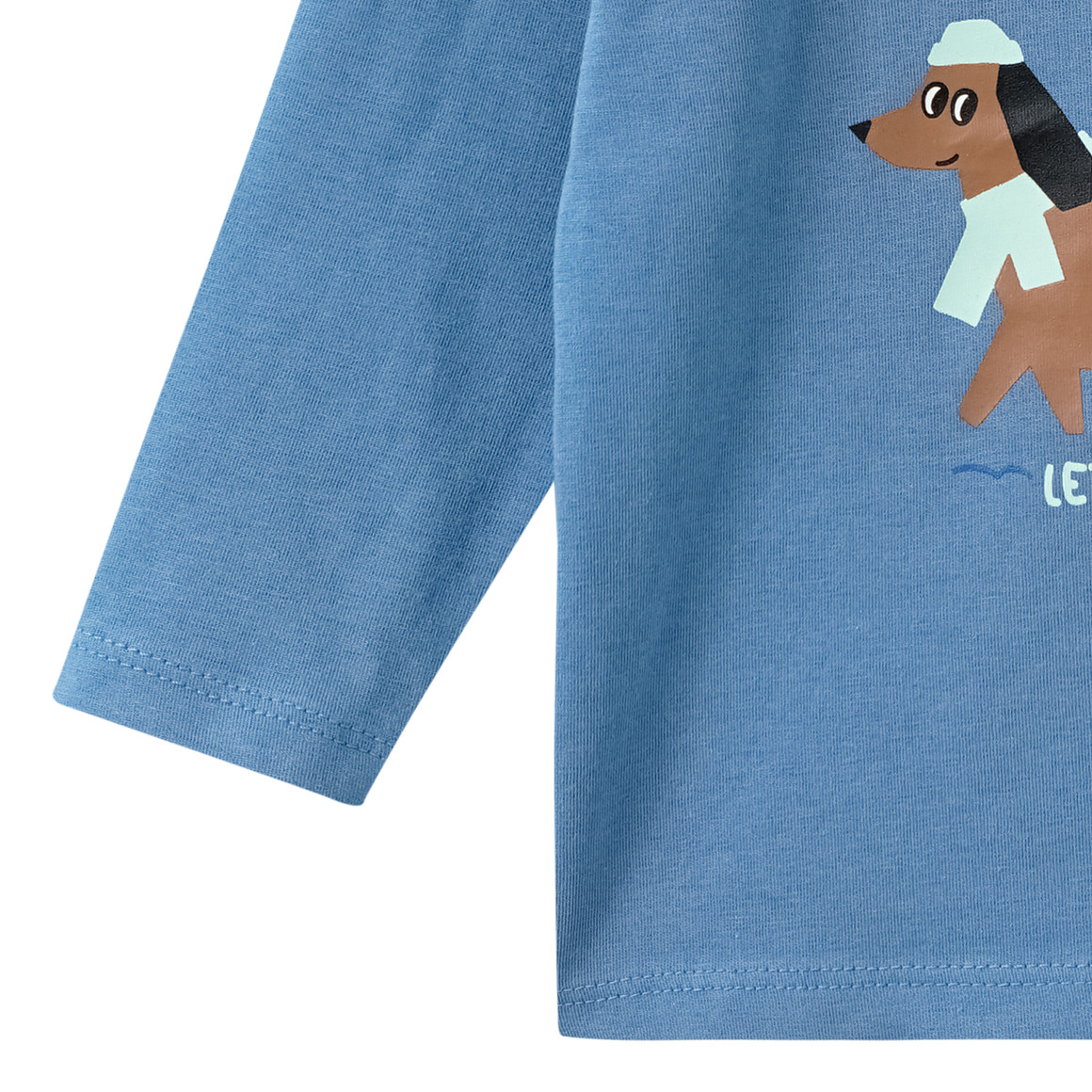 Baby Langarmshirt mit Dackel-Print