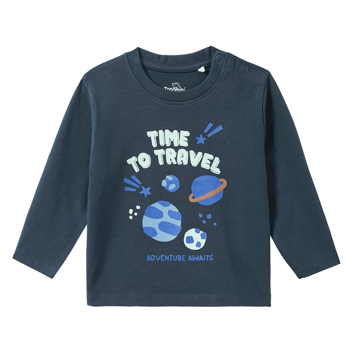 Baby shirt met lange mouwen en ruimteprint