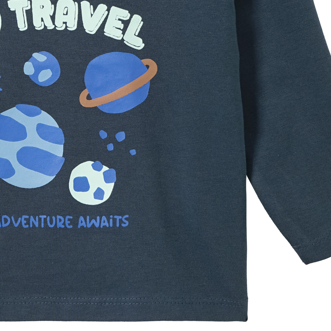 Baby shirt met lange mouwen en ruimteprint