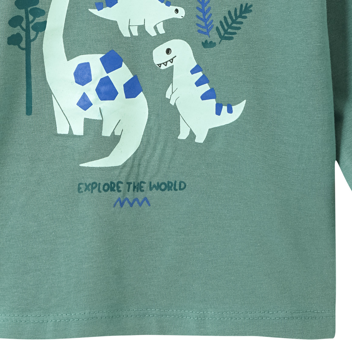 Baby shirt met lange mouwen en dino-print