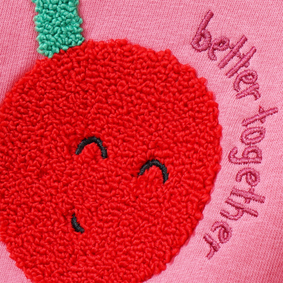 Mädchen Sweatshirt mit Kirsch-Applikation