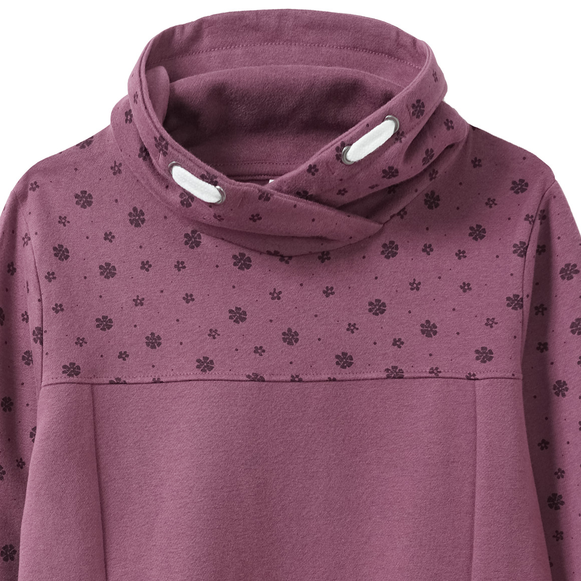 Mädchen Sweatkleid mit Schalkragen
