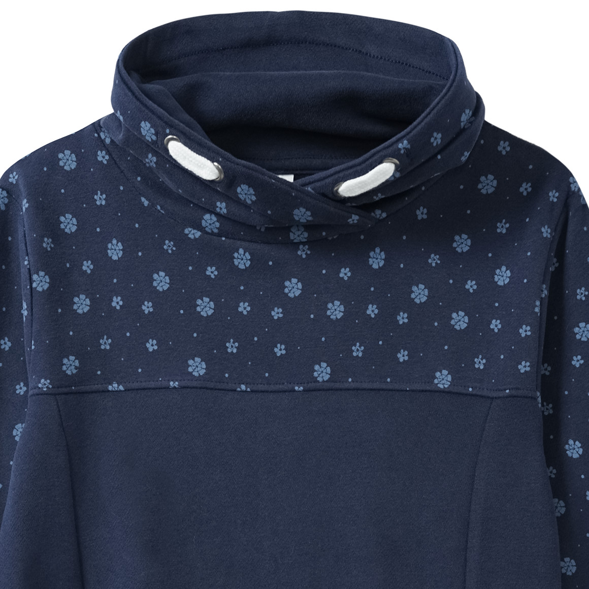 Mädchen Sweatkleid mit Schalkragen