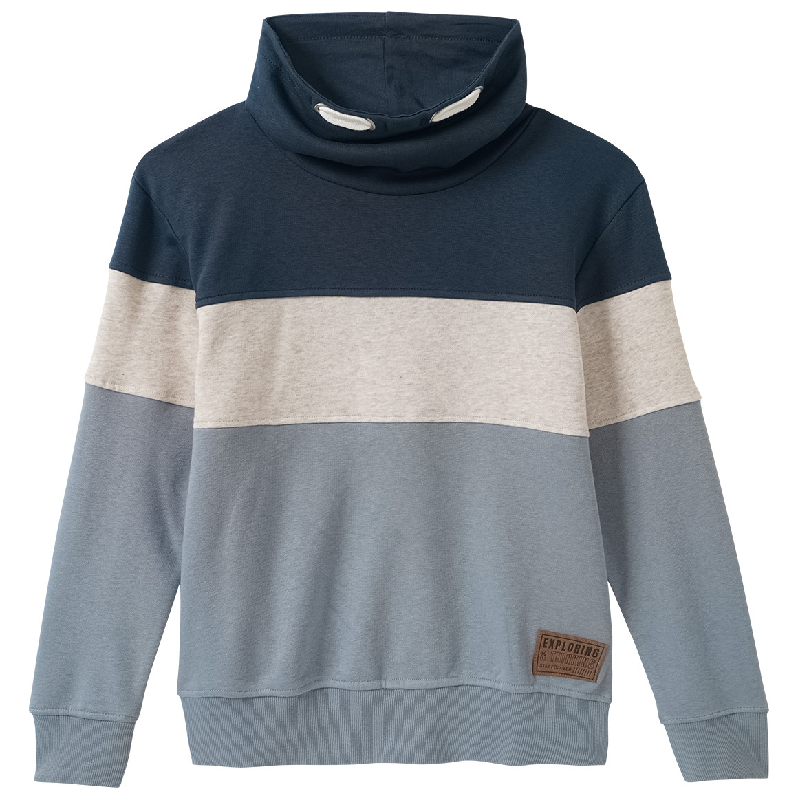 Jungen Sweatshirt mit Schalkragen