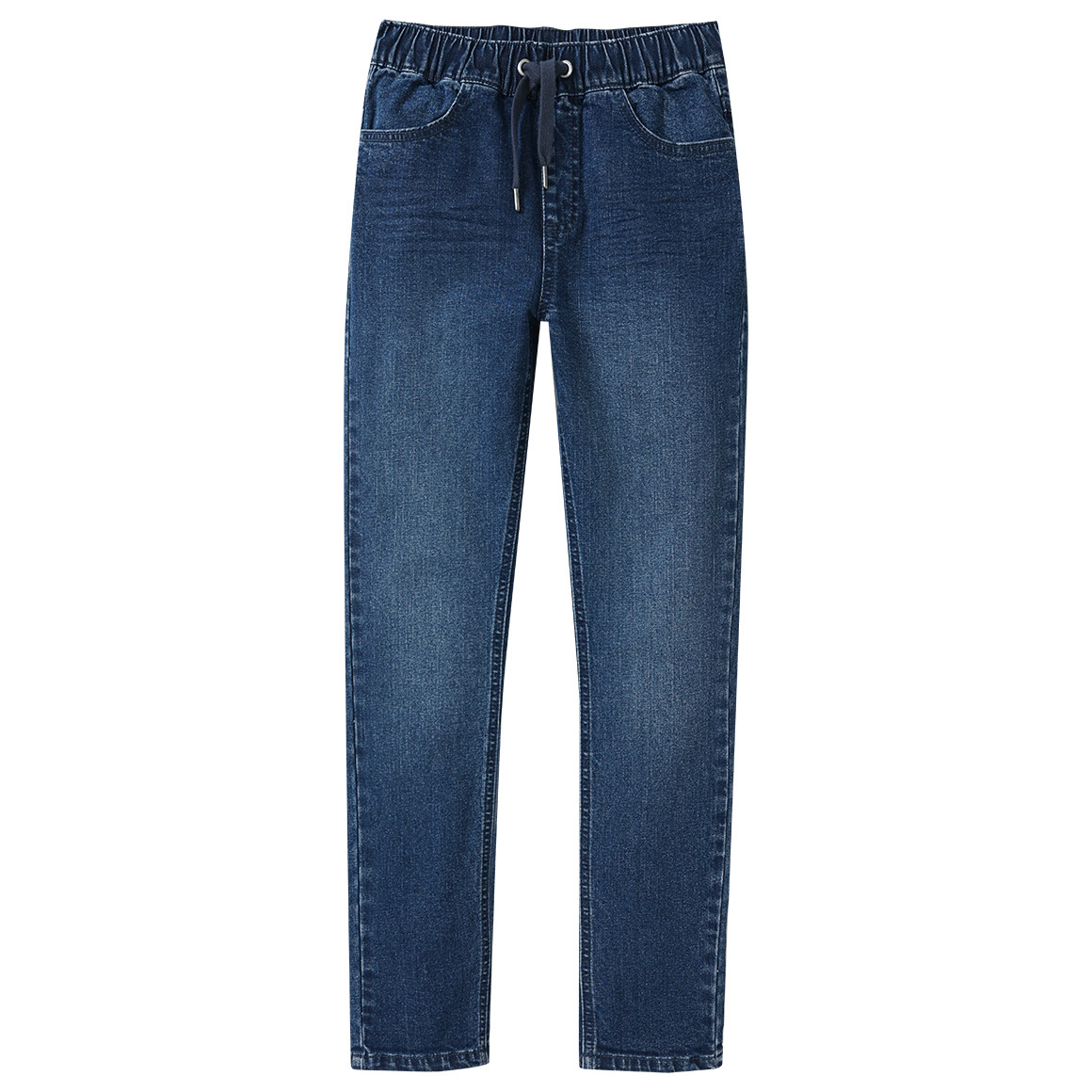 Pull-on jeans voor jongens met used-wassing