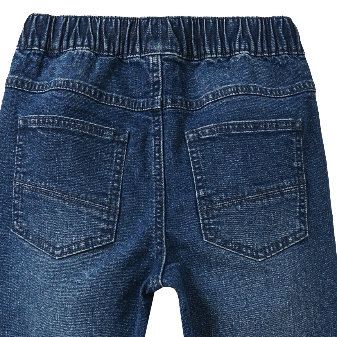 Pull-on jeans voor jongens met used-wassing