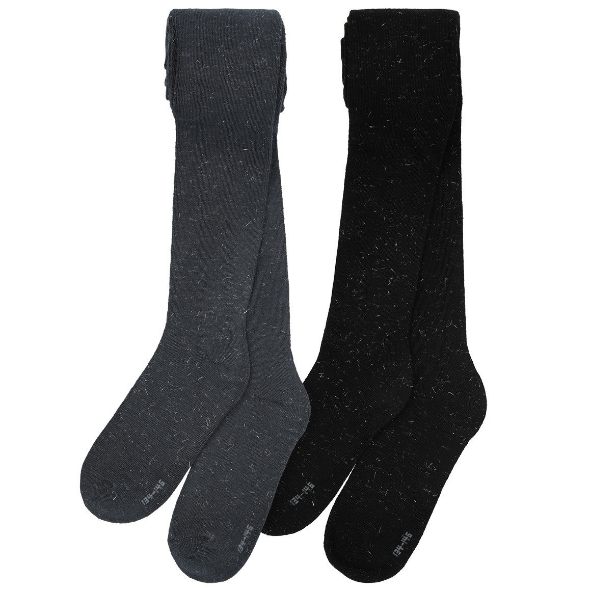 2 Mädchen Strumpfhosen mit Effektgarn
