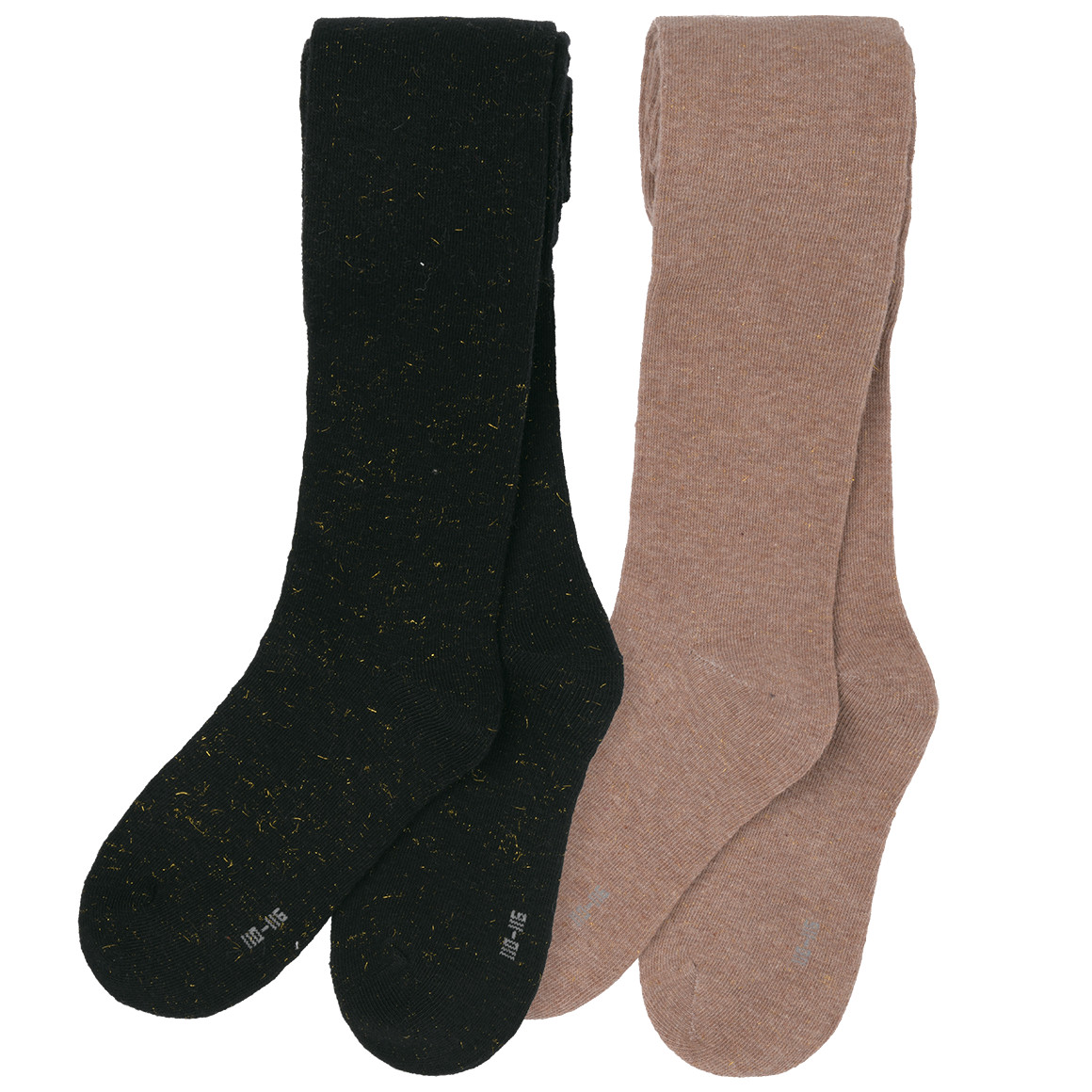 2 Mädchen Strumpfhosen mit Glitzer-Effekt