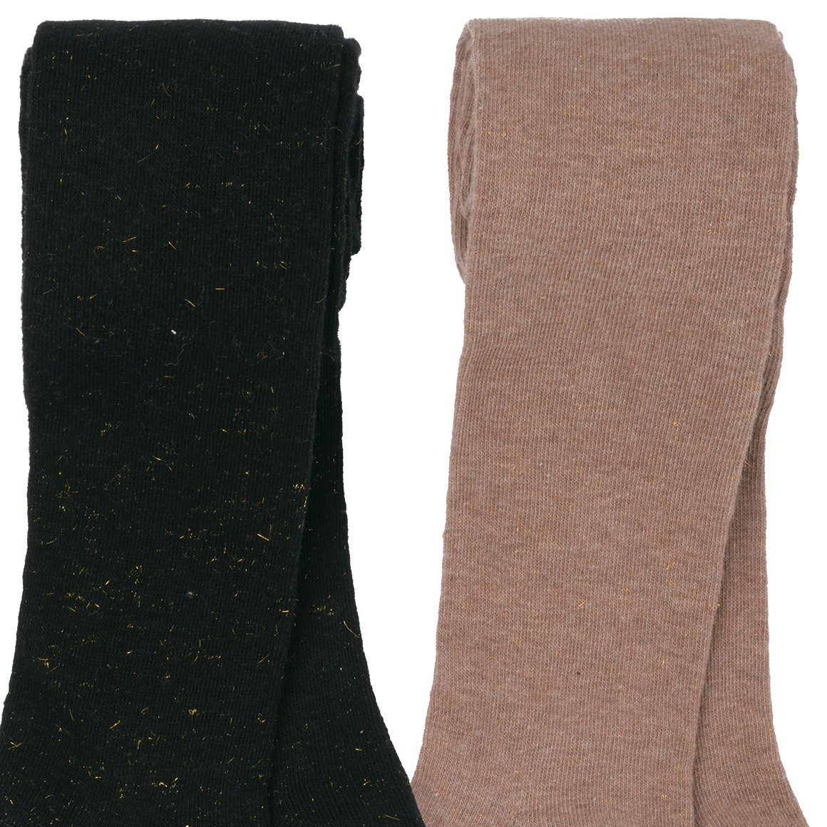 2 Mädchen Strumpfhosen mit Glitzer-Effekt