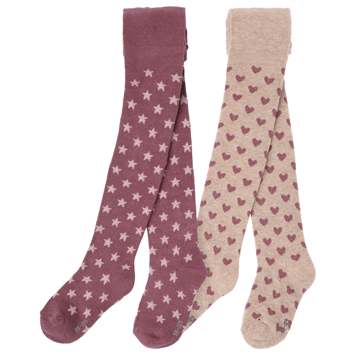 2 Meisjes maillots met glitter all-over