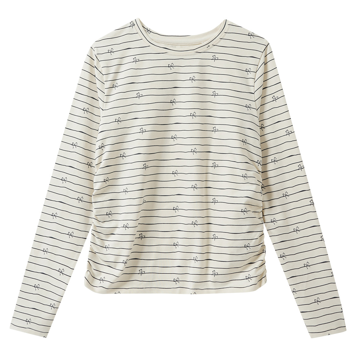 Meisjes shirt lange mouwen met plooien