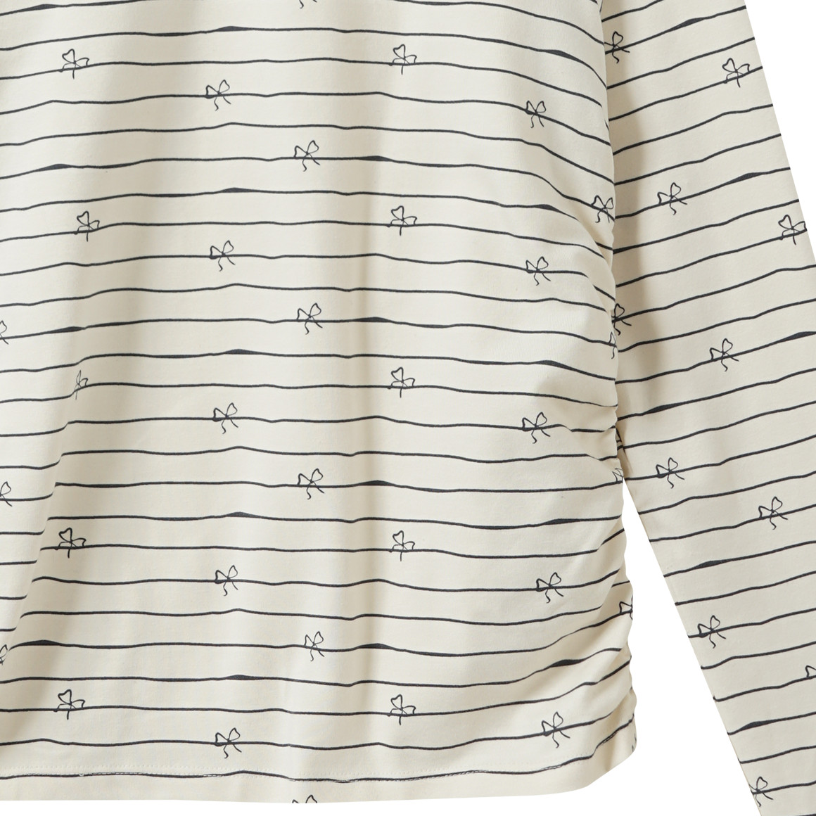 Meisjes shirt lange mouwen met plooien