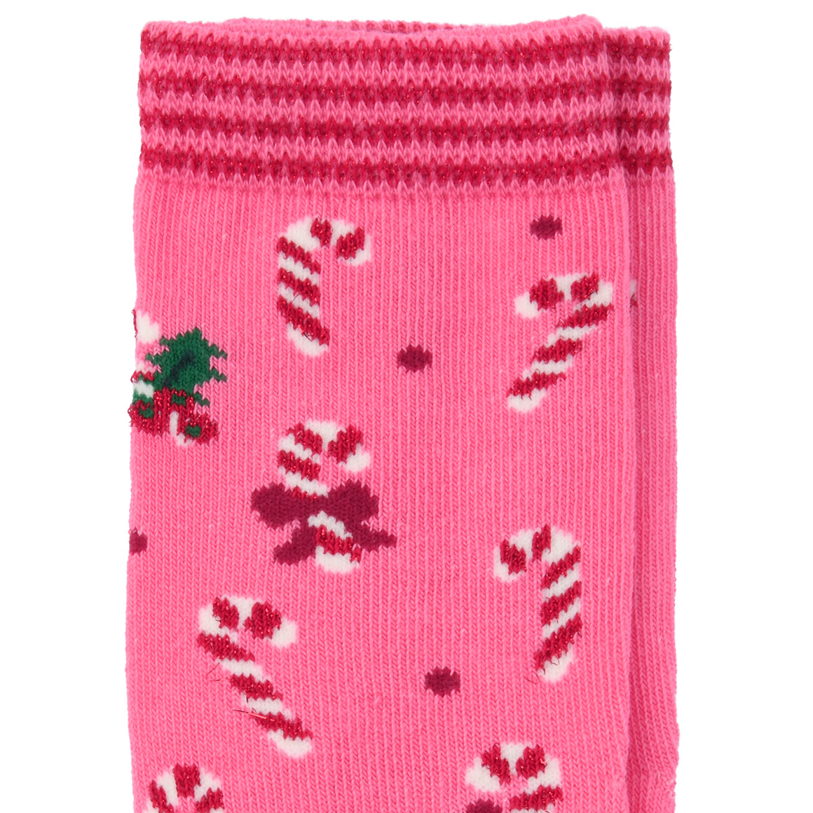 1 paar Kerstsokken met glitter voor Meisjes