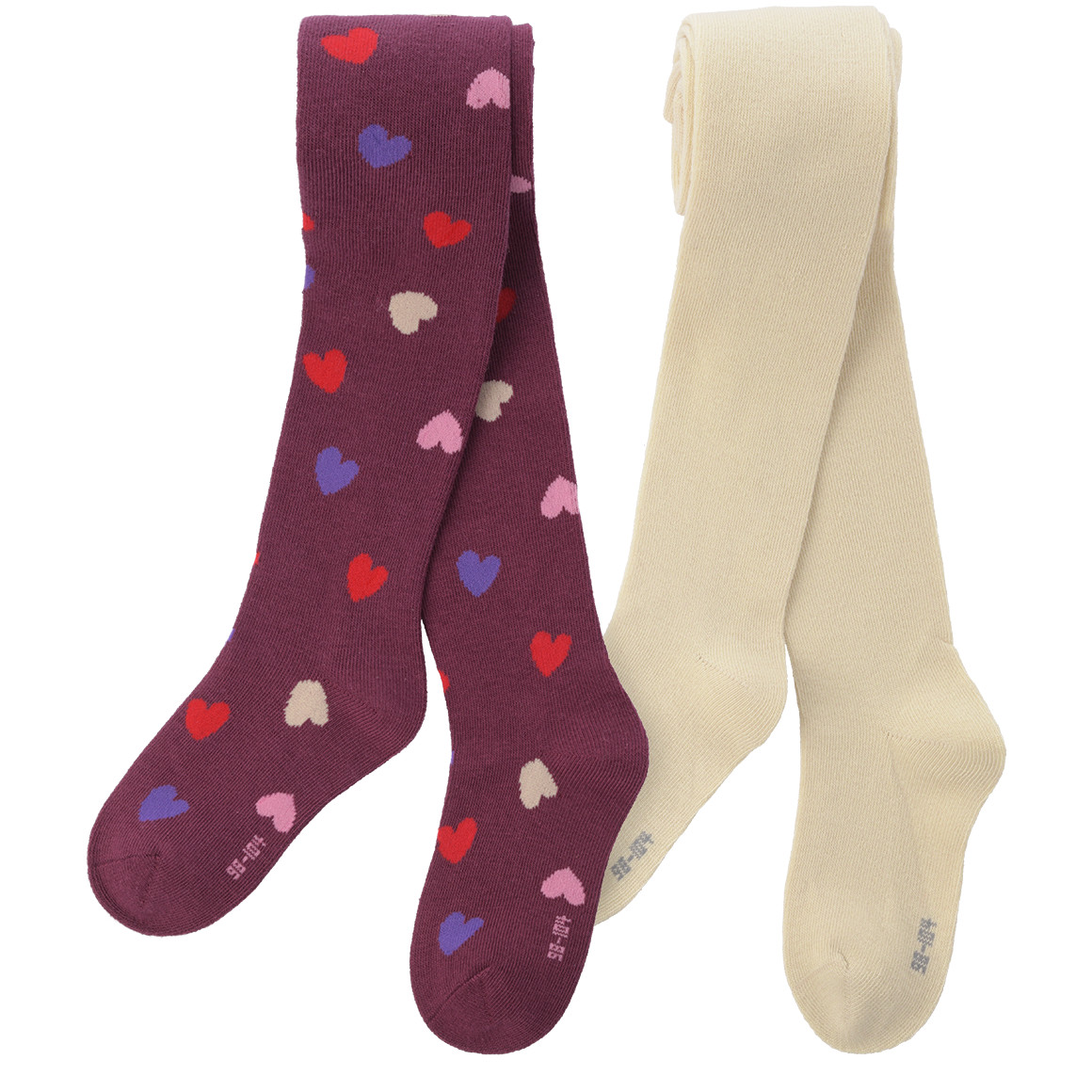 2 meisjesmaillots met biologisch katoen