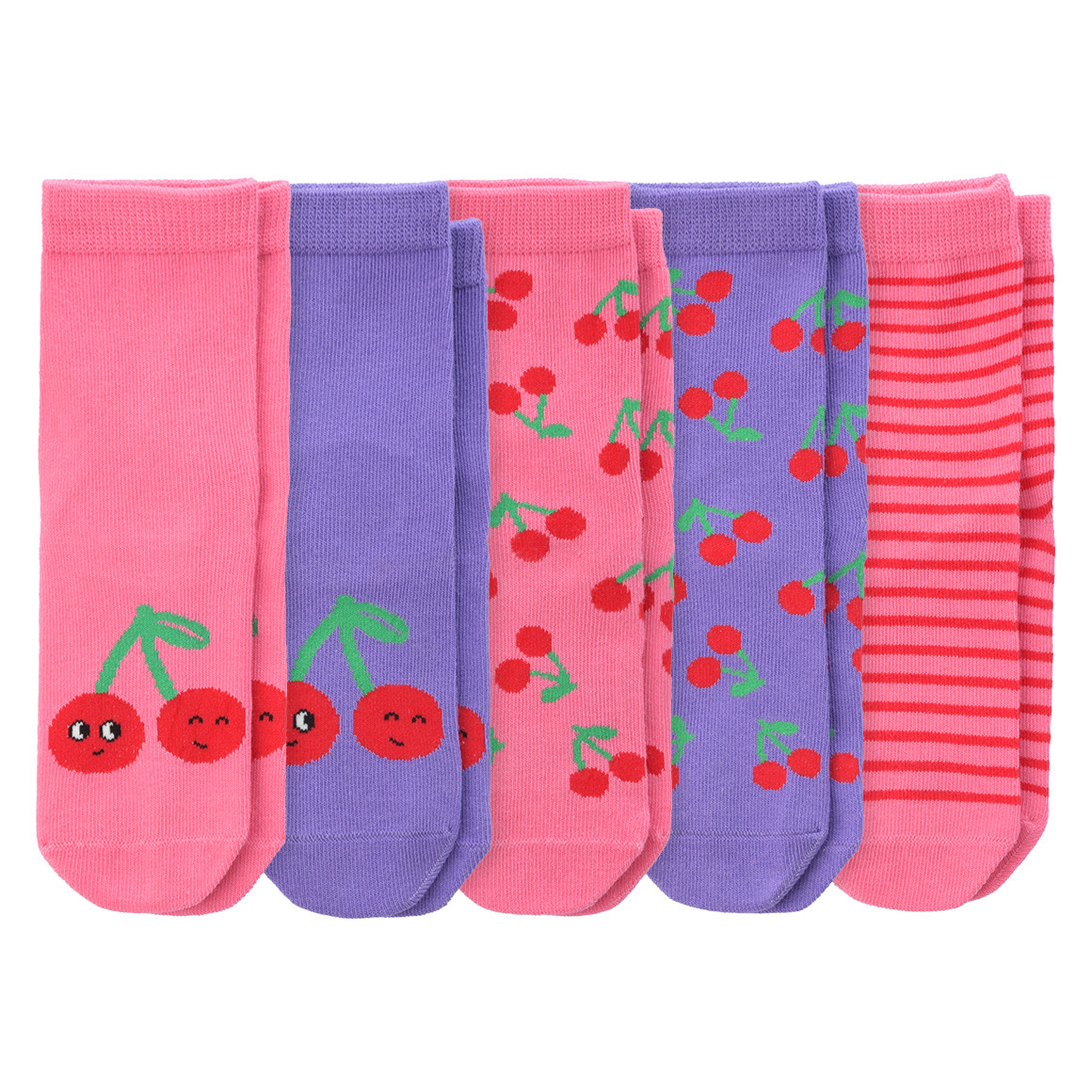 5 Paar Mädchen Socken mit Bio-Baumwolle