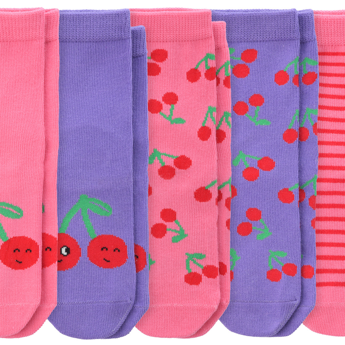 5 Paar Mädchen Socken mit Bio-Baumwolle