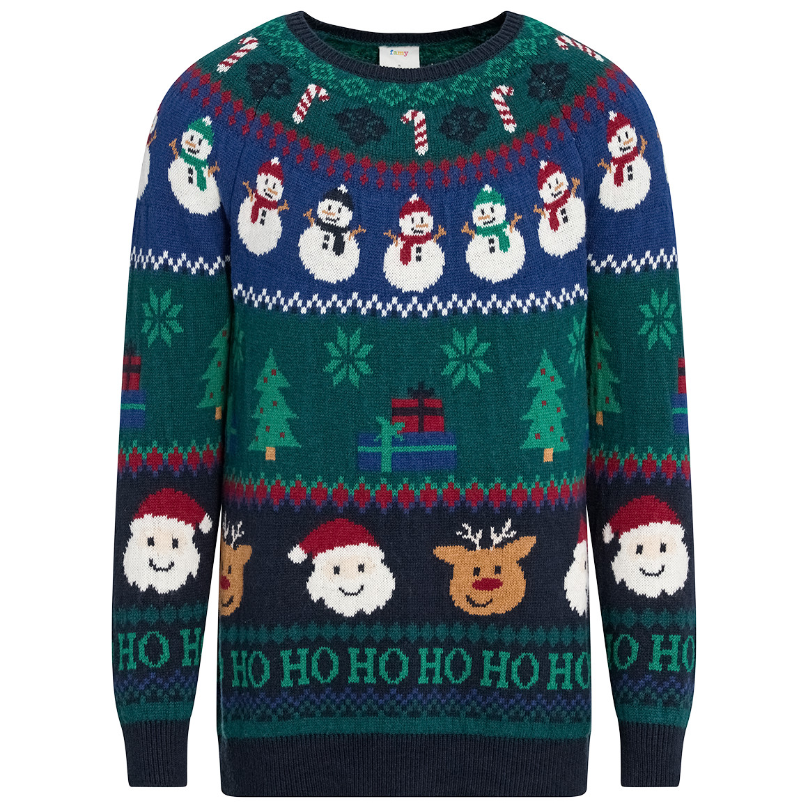 Heren Kersttrui met all-overmotief