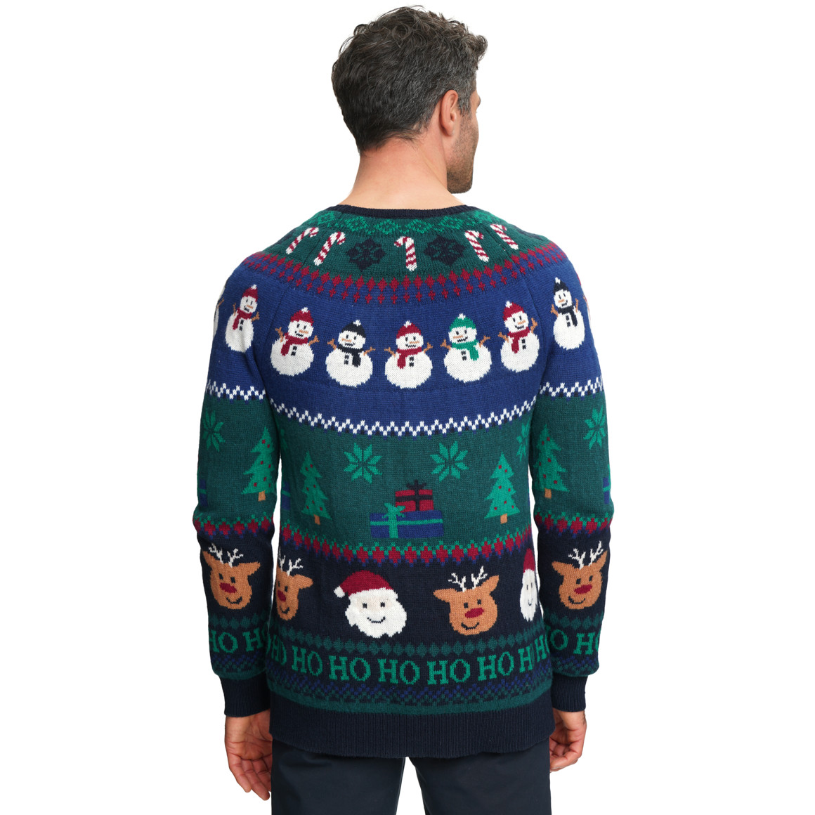 Heren Kersttrui met all-overmotief