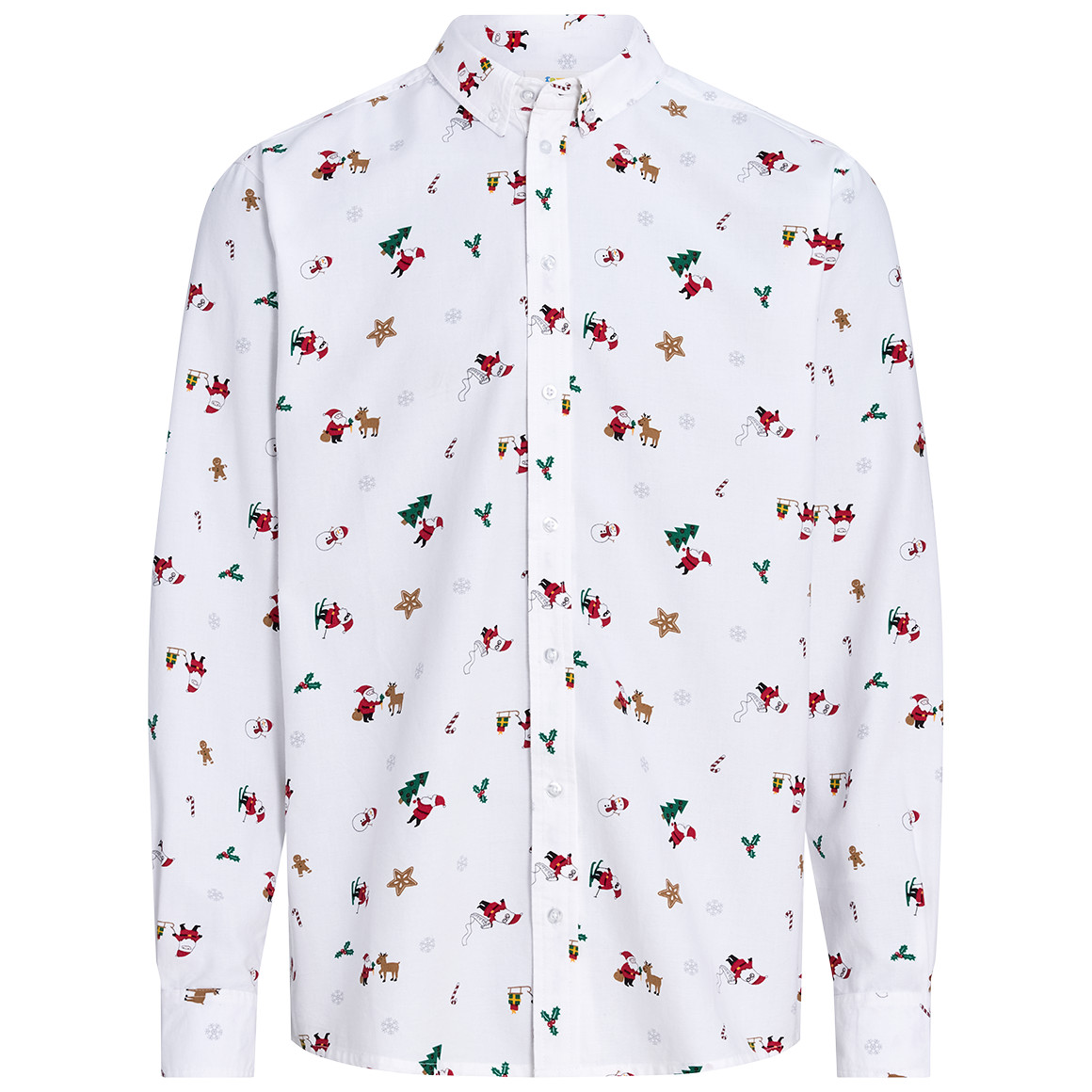 Heren kerstshirt met all-over dessin