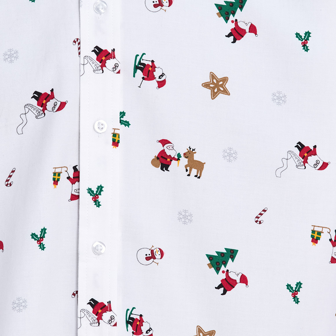 Heren kerstshirt met all-over dessin