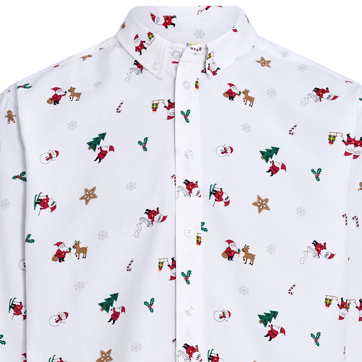 Heren kerstshirt met all-over dessin