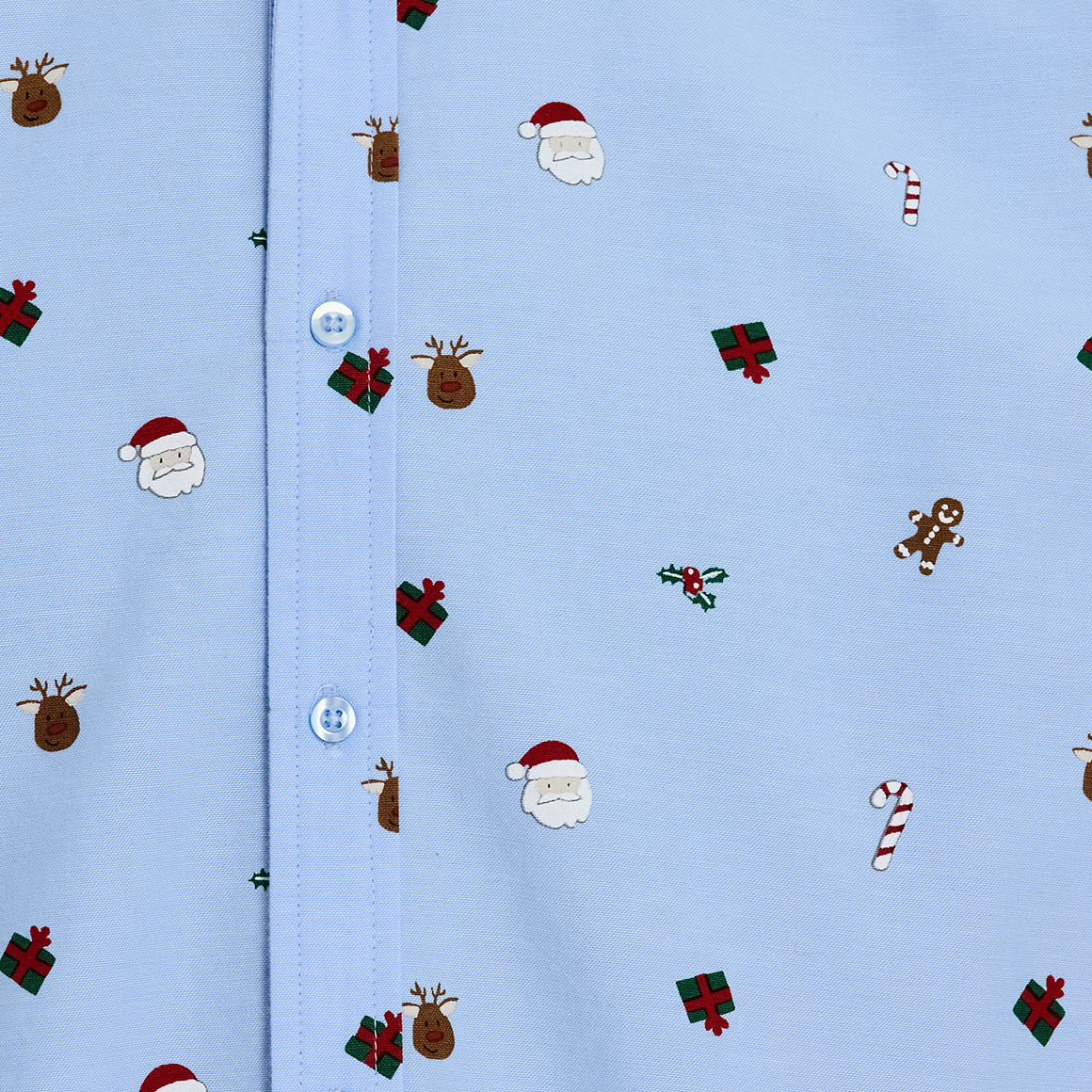 Heren kerstshirt met all-over dessin