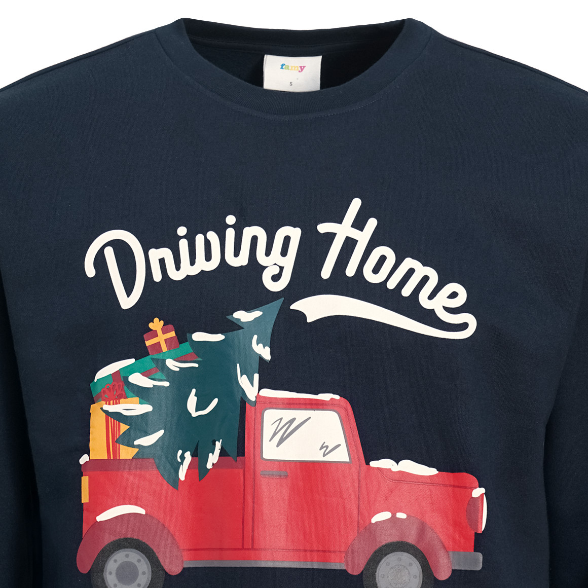 Heren kersttrui met print