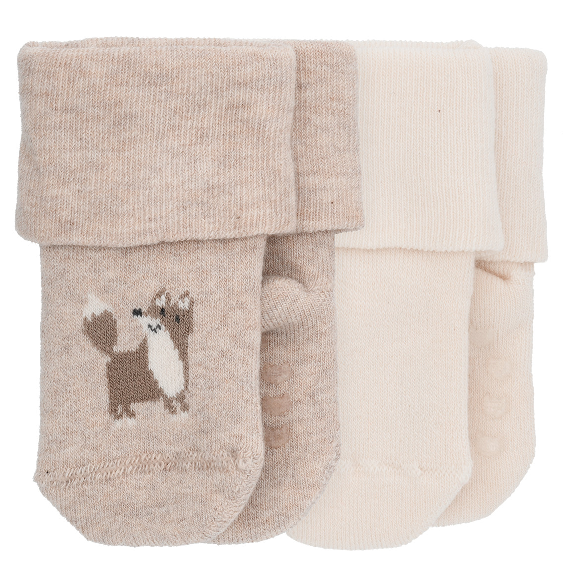 2 Paar Newborn Socken mit Umschlag