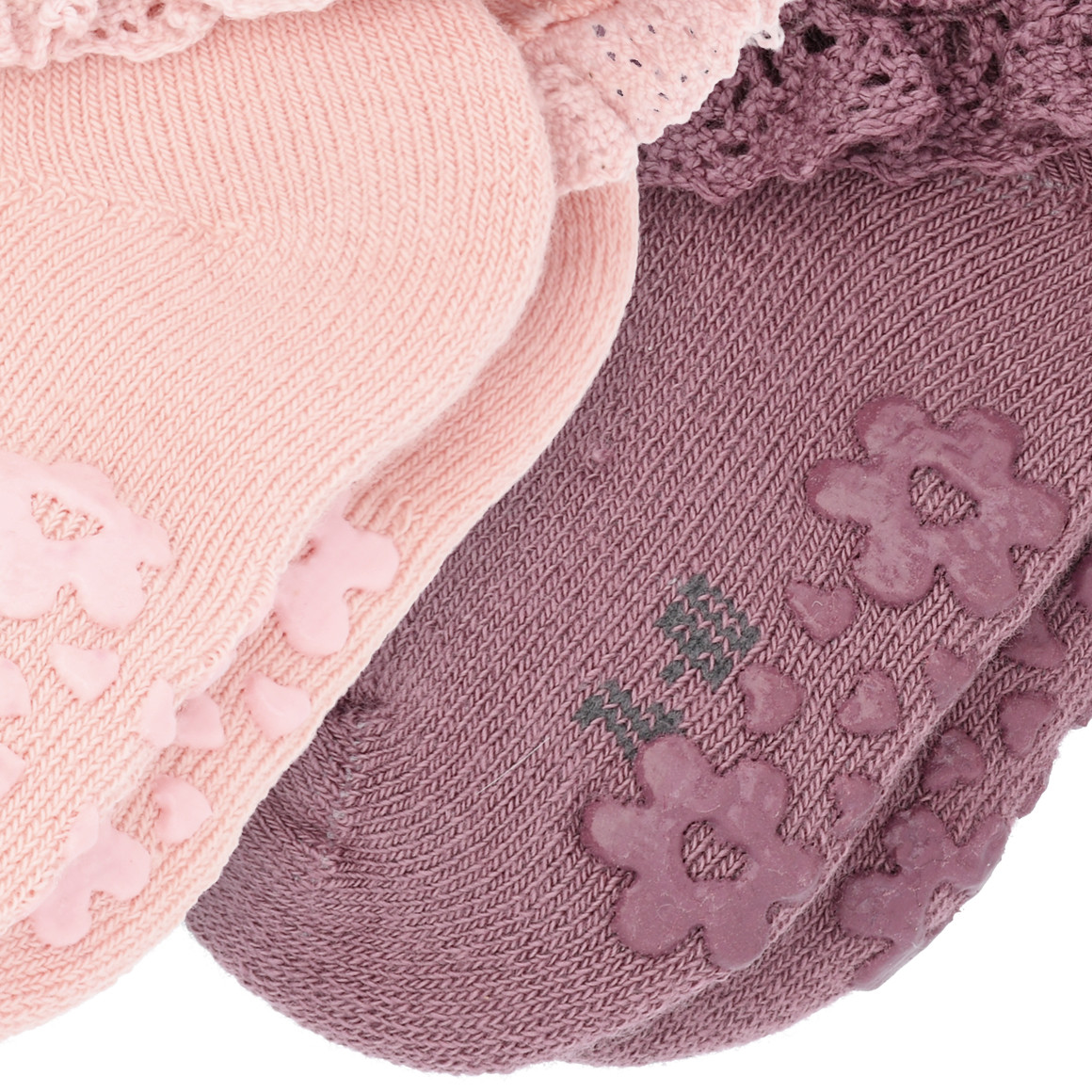 2 Paar Baby Socken mit Rüschen