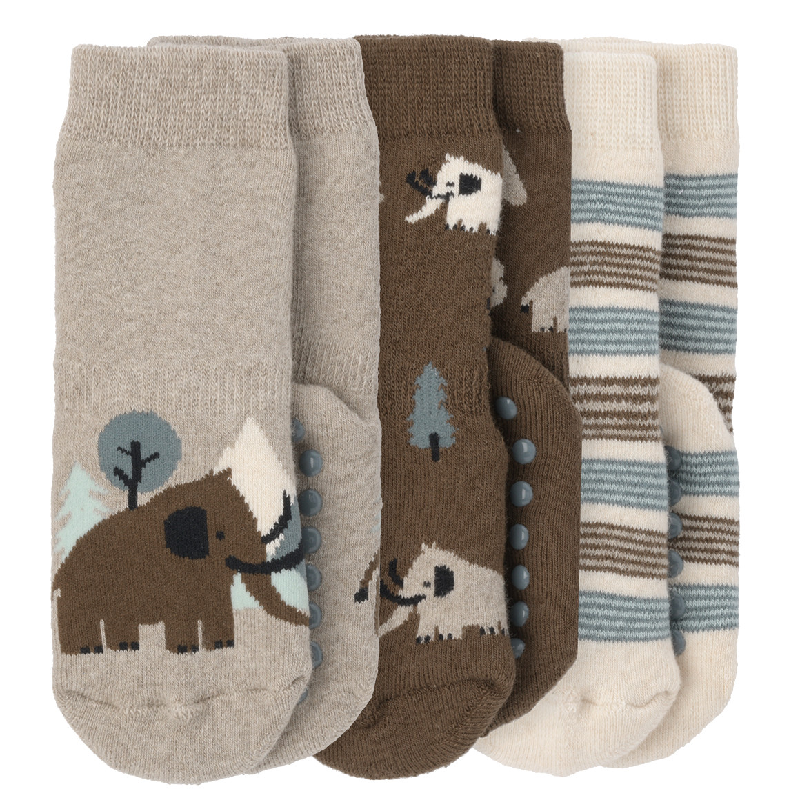 3 paar Antislip Sokken in babybadstof