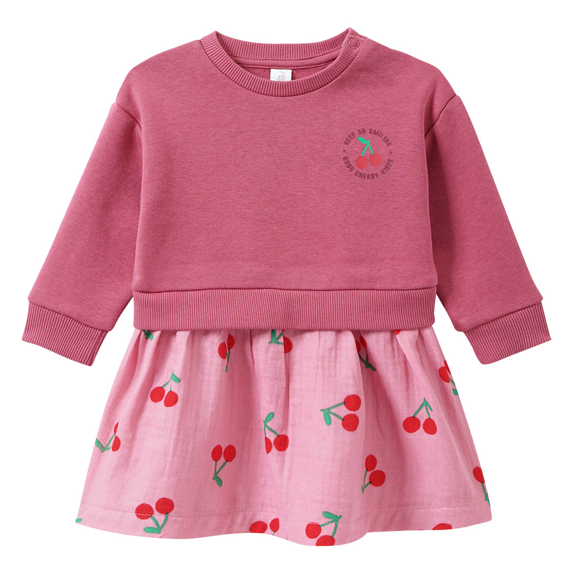 Babyjurk met aangezet rokje