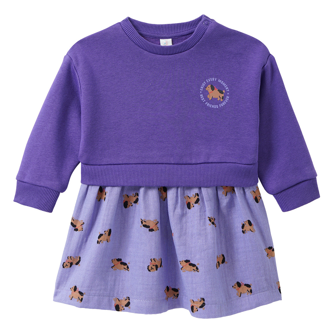 Babyjurk met aangezet rokje