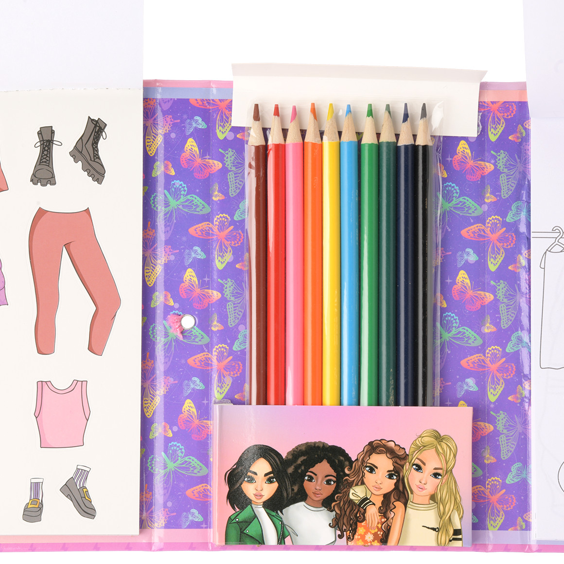 Glam Girls Mal- und Sticker-Set